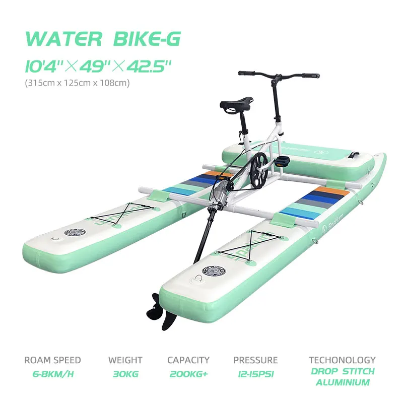 Favorite 2024 Stock New Trendy Inflatable water boat water hydrofoil bike pedal boats for sale