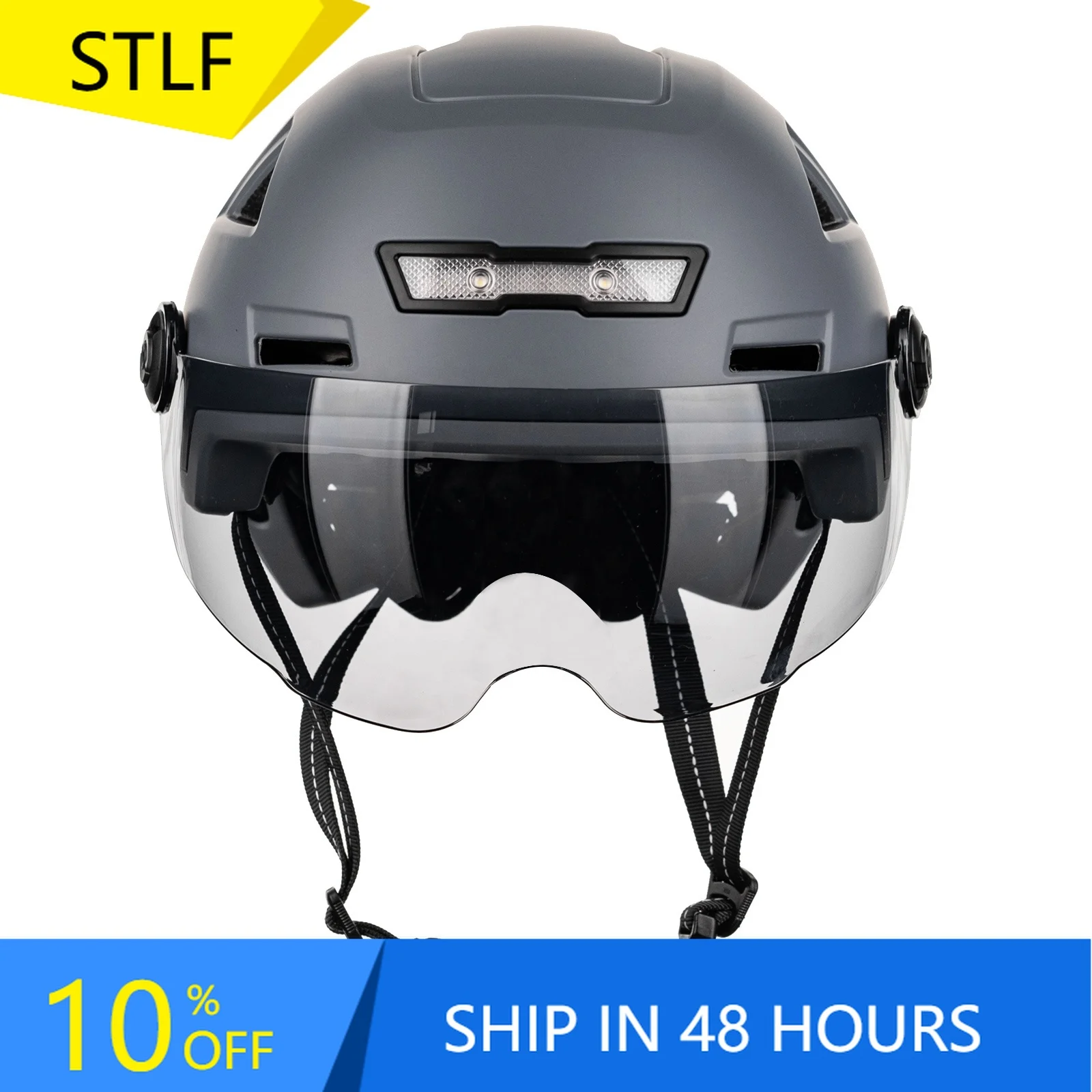 

STLFILM Smart Adult Bike Helmet Automatic G-Sensor Turn Signal Brake Warning LED Light Control Casco Model E3-12LS