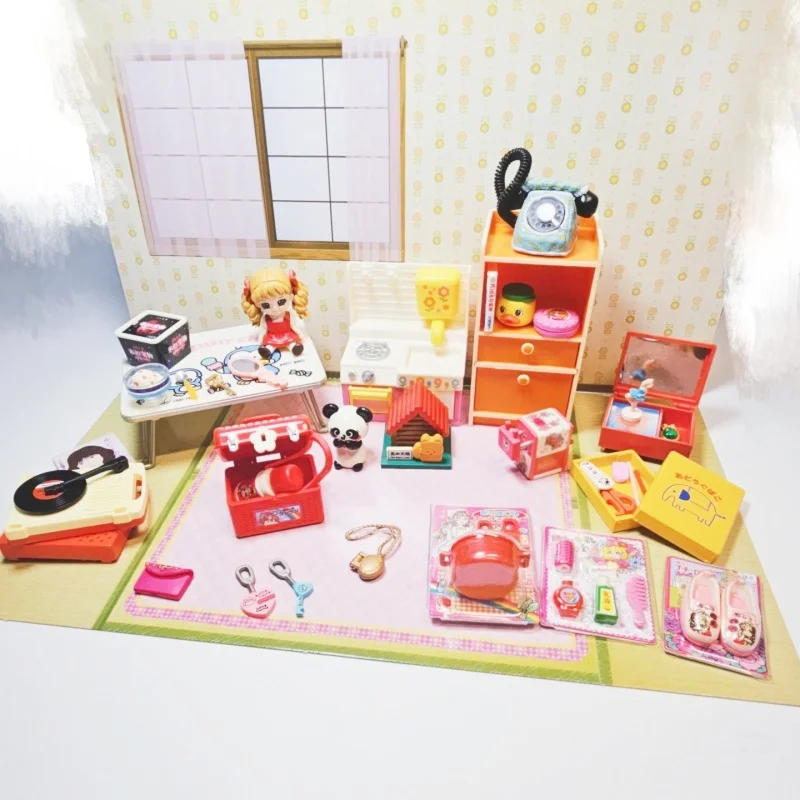 Nieuwe Anime Showa Retro Herinneringen Mijn Kamer Blind Box Action Figure Pvc Miniatuur Scène Model Standbeeld Rement Twisted Ei Gift Speelgoed