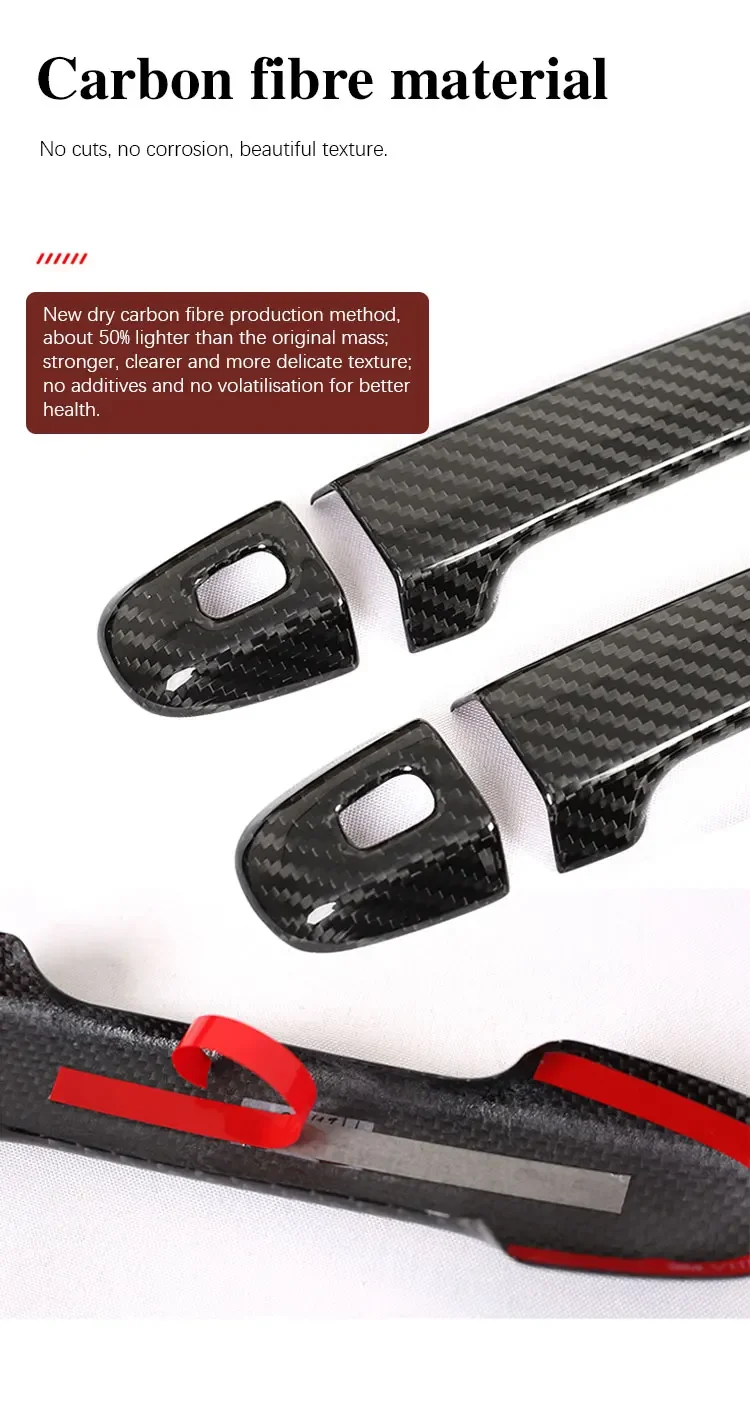 For Renault Clio III 3 2005~2014 Car Door Carbon Fiber Handles Cover Or Chrome Gloss Door Handles Cover Trim Set Car Accessories