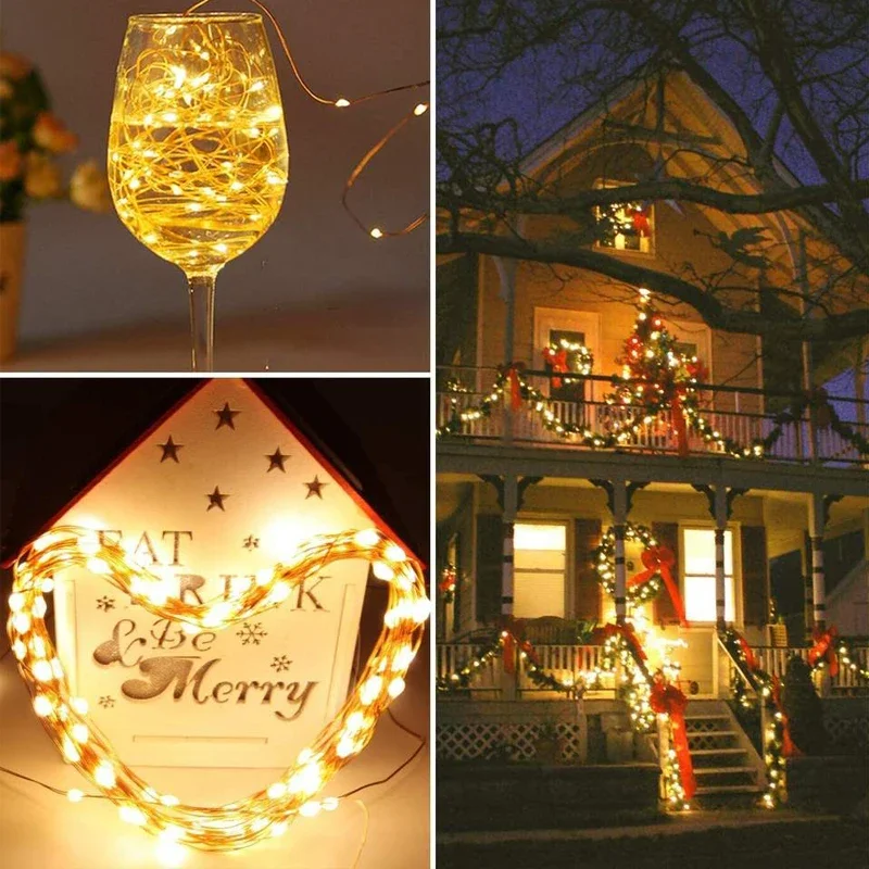 5M/12M/22M/32M Solar Light Outdoor Garden Fairy String Light Led Twinkle Waterproof Lamp for Christmas Patio Tree Party image 6
