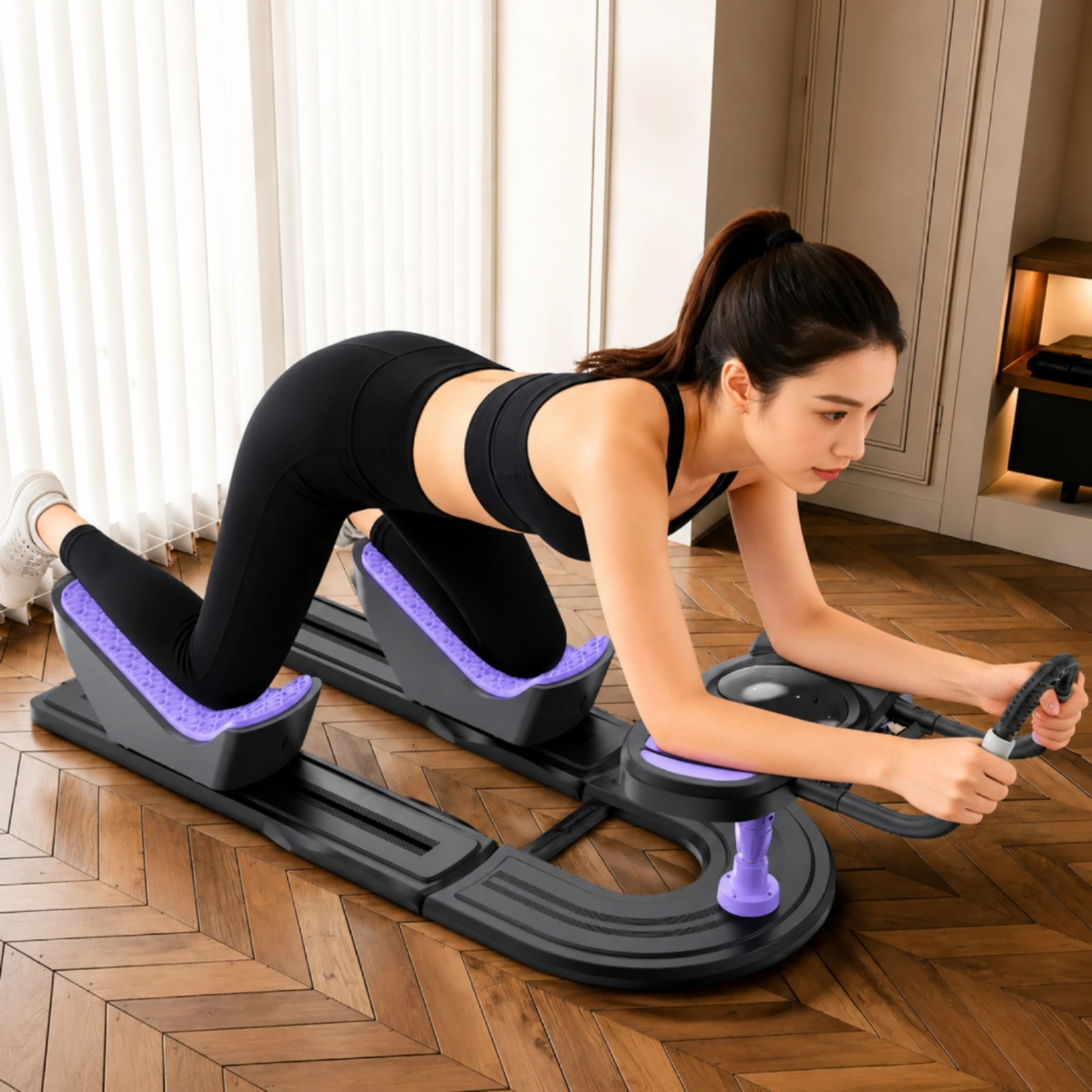 crawling-machine-cushioned-grips-core-training-machine-knee-support-exerciser-low-height-for-home-fitness