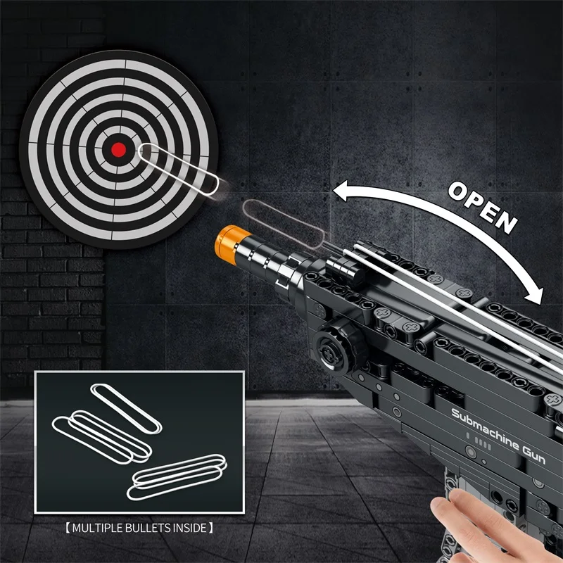 518PCS Scorpion Military Submachine Gun Building Block Military