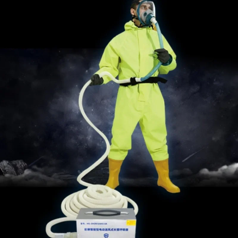 Electric color screen  supply type long tube  respirator, large air supply, spot direct sales smoke-proof electric  su