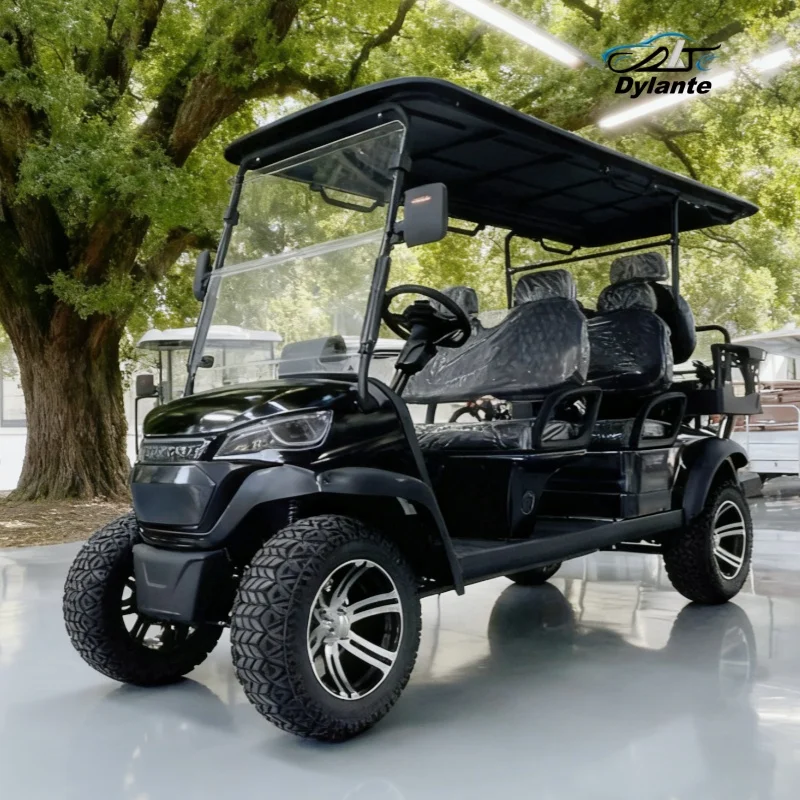 

Brand New 6 Person 4 Wheel Club Car For Sale 6 Seats Electric Golf Cart Available With 14-Inch Off-Road Tires Folding Windshield