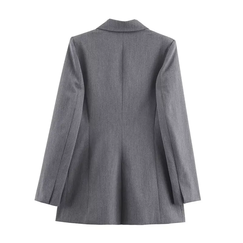 

Autumn 2025 Women's Casual Double-breasted Long Sve Suit Jaet Versatile New Arrival Faion Outerwear Warmth Comfort