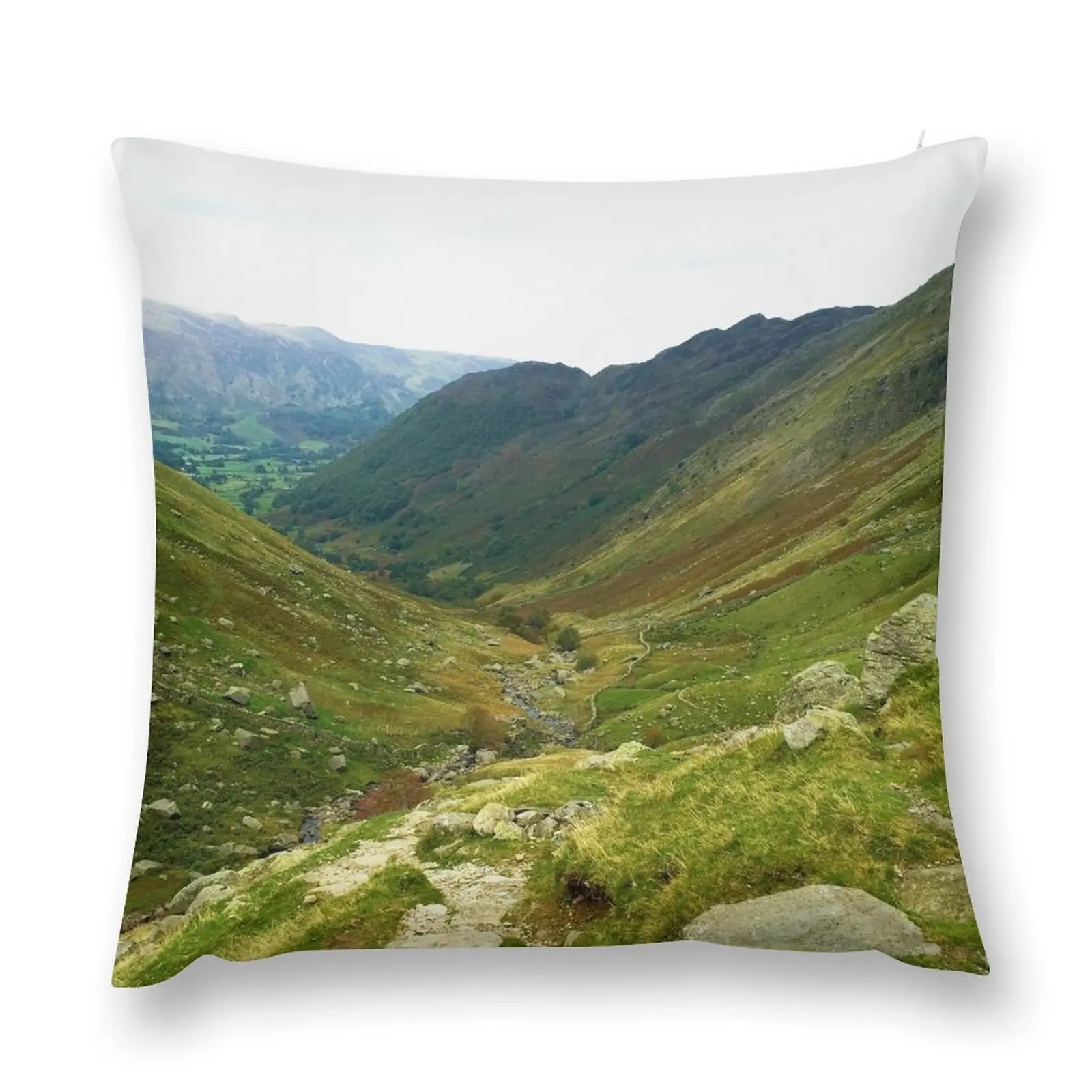 Grasmere to Grisedale Tarn, Cumbria, UK Throw Pillow Sofa Cushion Cover Cushion Cover Luxury pillow