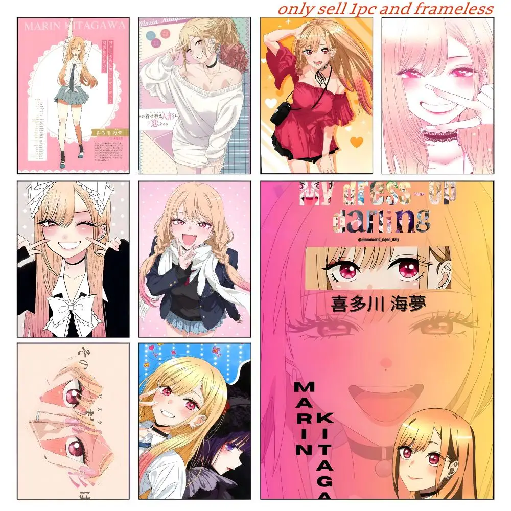 Marin K-Kitagawa Anime-Poster, Wandkunst, Poster, Bilder, ästhetische Heimdekoration für Wohnzimmer, Schlafzimmer, Büro