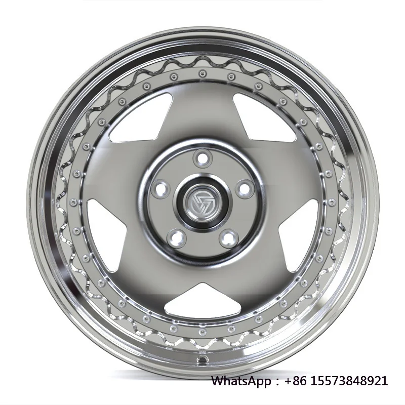 

Silver Brushed 2-piece Custom Forged Wheel 5x114.3 5x120 5x112 Car Alloy Wheel 17 18 19 20 21 22 Inch Rim