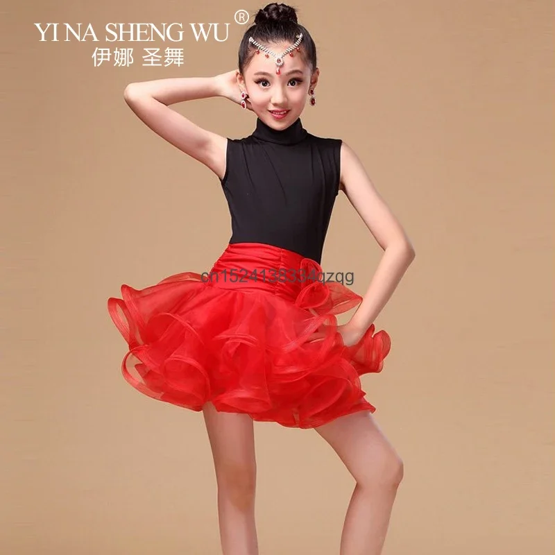 2026 Latin Dance Performance Dress Two Piece Set Pong Skirt Multi Color Short Skirt Stage Performance Practice Competition Dress