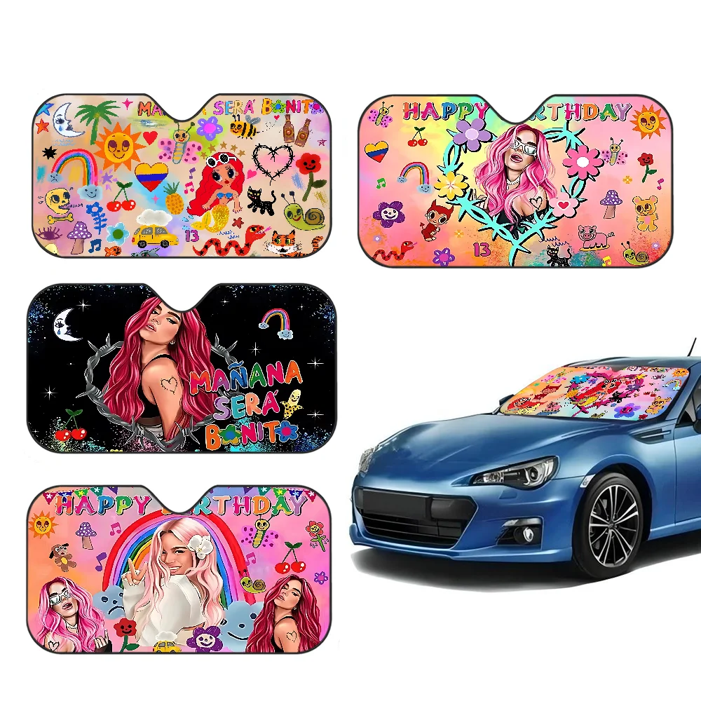 

Karol G Female Singer Windshield Sun Shade For Car SUV Truck Front Window Sun Shade Accessory Visor Protector Shield Cover