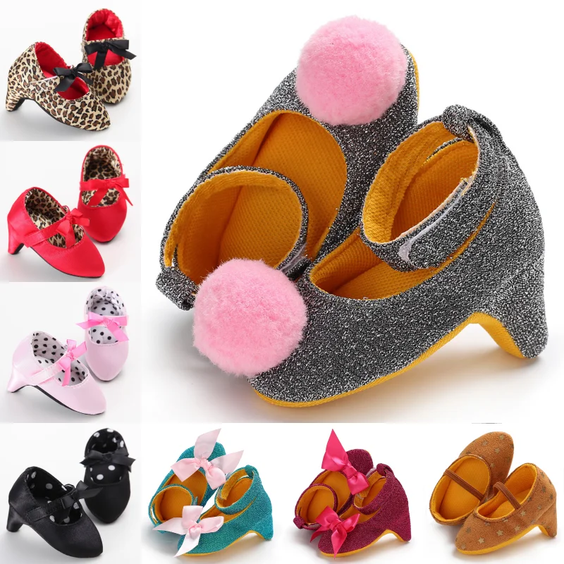 

Туфли на каблуке для новорожденных девочек 0-12 месяцев, модель 2026 VALEN SINA, с бантом, для первого дня рождения, для фотосессий