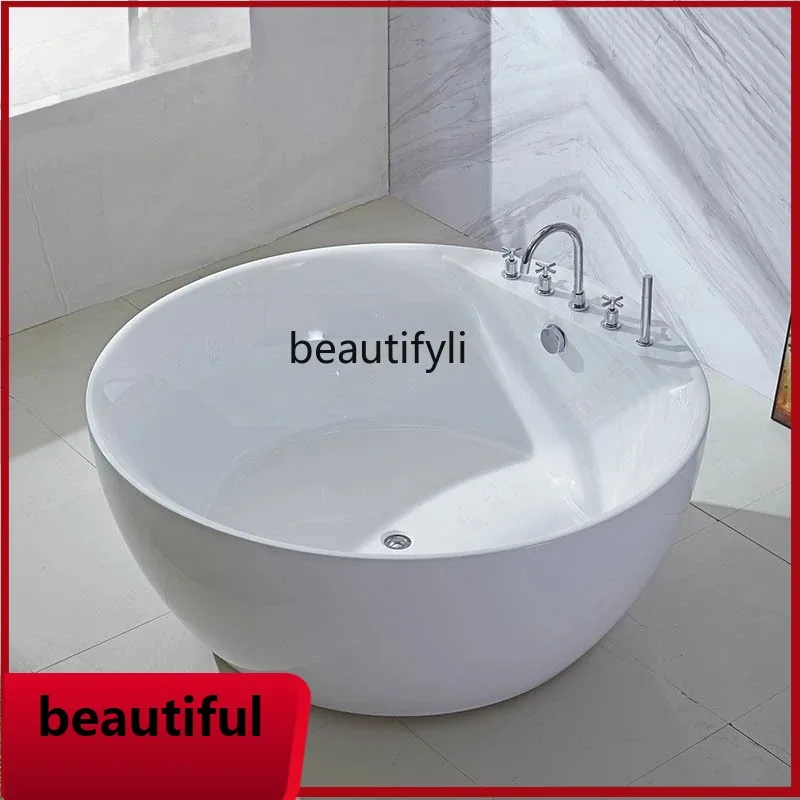 

X Free-standing, round double, Jacuzzi Family Adult Hotel B & B, bathtub basin