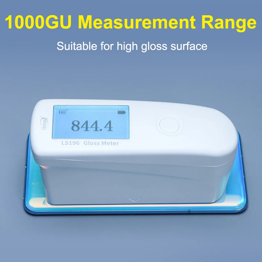 LS196 60 Single Angle Glossy Meter 1000GU Ceramic Glossmeter Metal Gloss Instrument for Plastic Film Gloss Meter for Granite