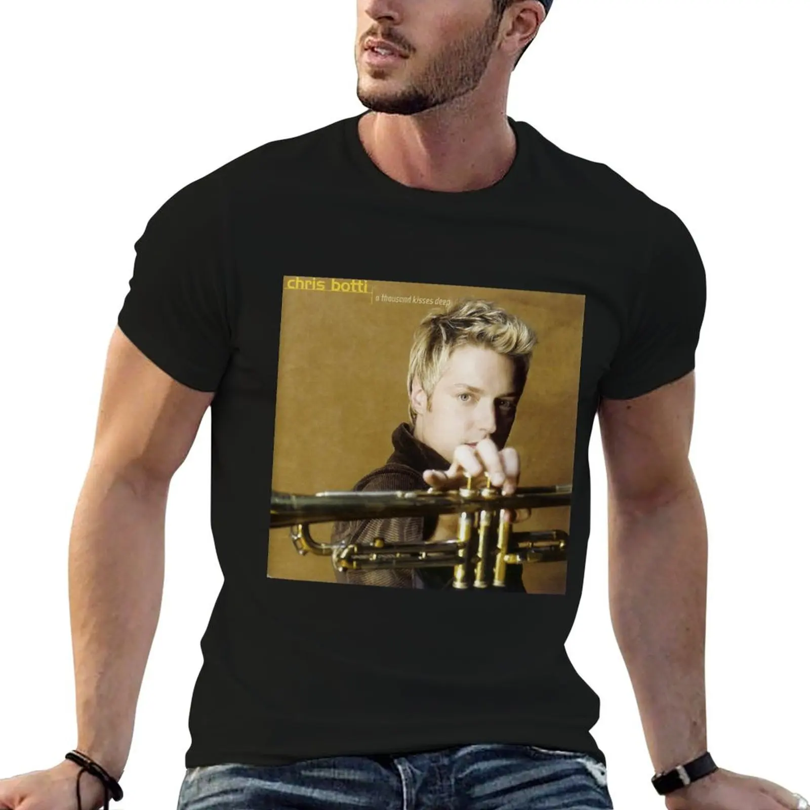 Chris Botti A thousand kisses deep T-Shirt Work Basic Short Sleeve Top