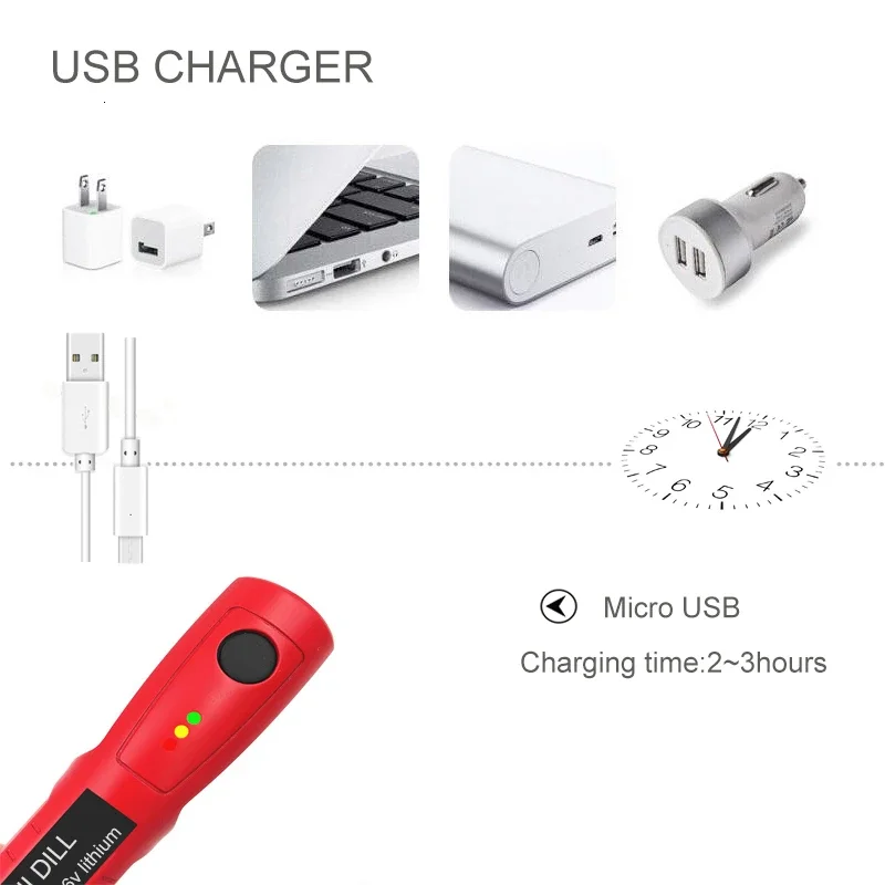 Cordless Mini Trapano Elettrico Utensili Elettrici 3.6V RICARICABILE Smerigliatrice Rettifica Accessori Set 3 velocità di Incisione Penna Per Dremel