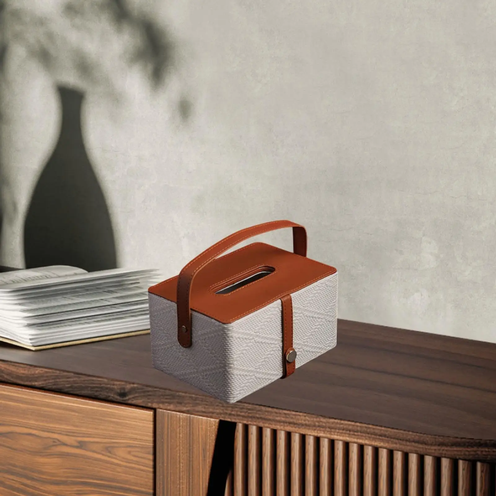 

Tissue Box Desktop Ornament Napkin Dispenser for Bedroom Bathroom Countertop