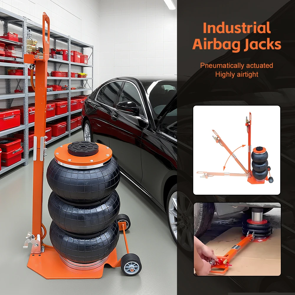 3-Ton Pneumatic Jack Three-layer Rubber Thickened Air Bag Jack  Heavy-Duty Equipment Support Tool Automotive Repair Tool