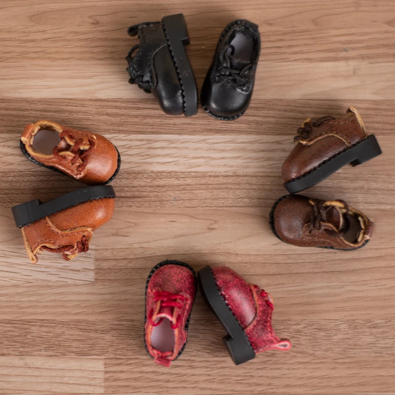 OB11 Babyschuhe matte runde Zehen kleine Lederschuhe große Zehenschuhe flache Schuhe GSC 12 Punkte BJD p9 A Si 2.0 Schuhe süß und exquisit