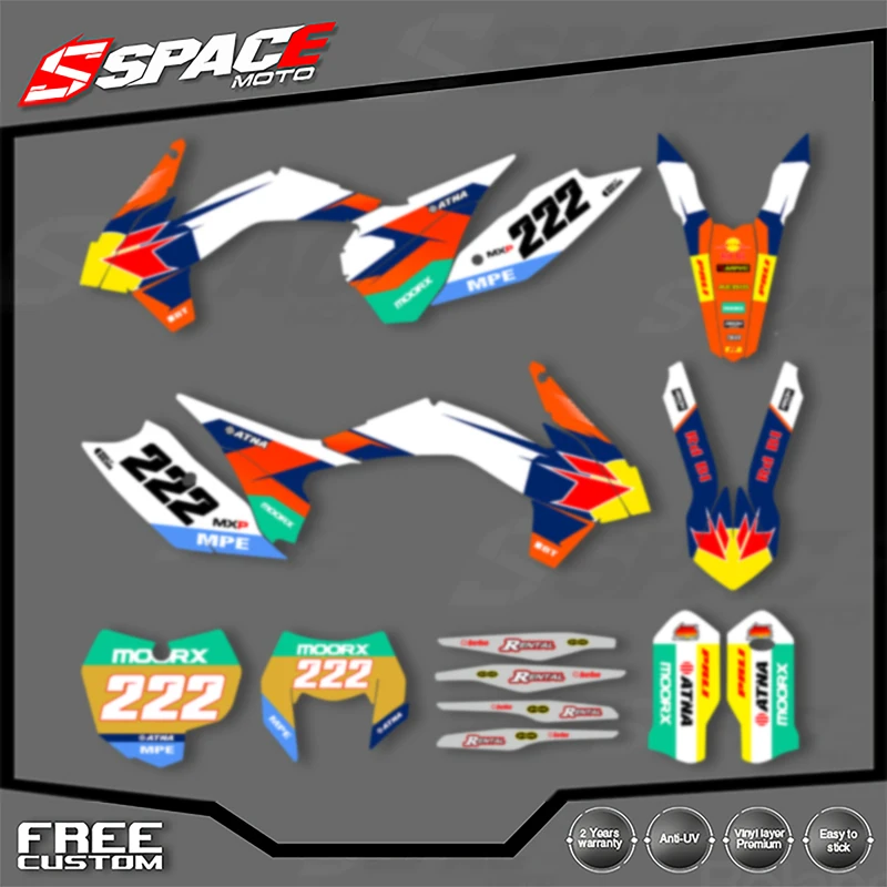

SPACE Custom Motorcycle Graphics Background Decal for KTM 125 250 300 350 450EXC 2014-2016 SXF 2013-2015 Decals Stickers Kits 06
