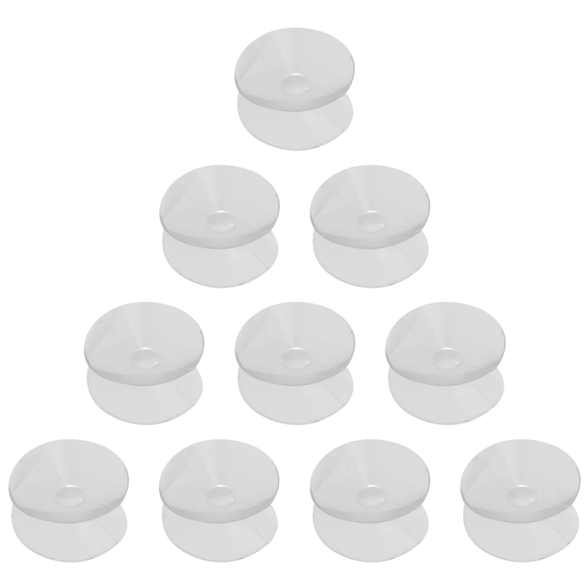 10 Pcs Double Sided Suction Cup - Sucker Pads for Glass, Plastic - 30Mm Width