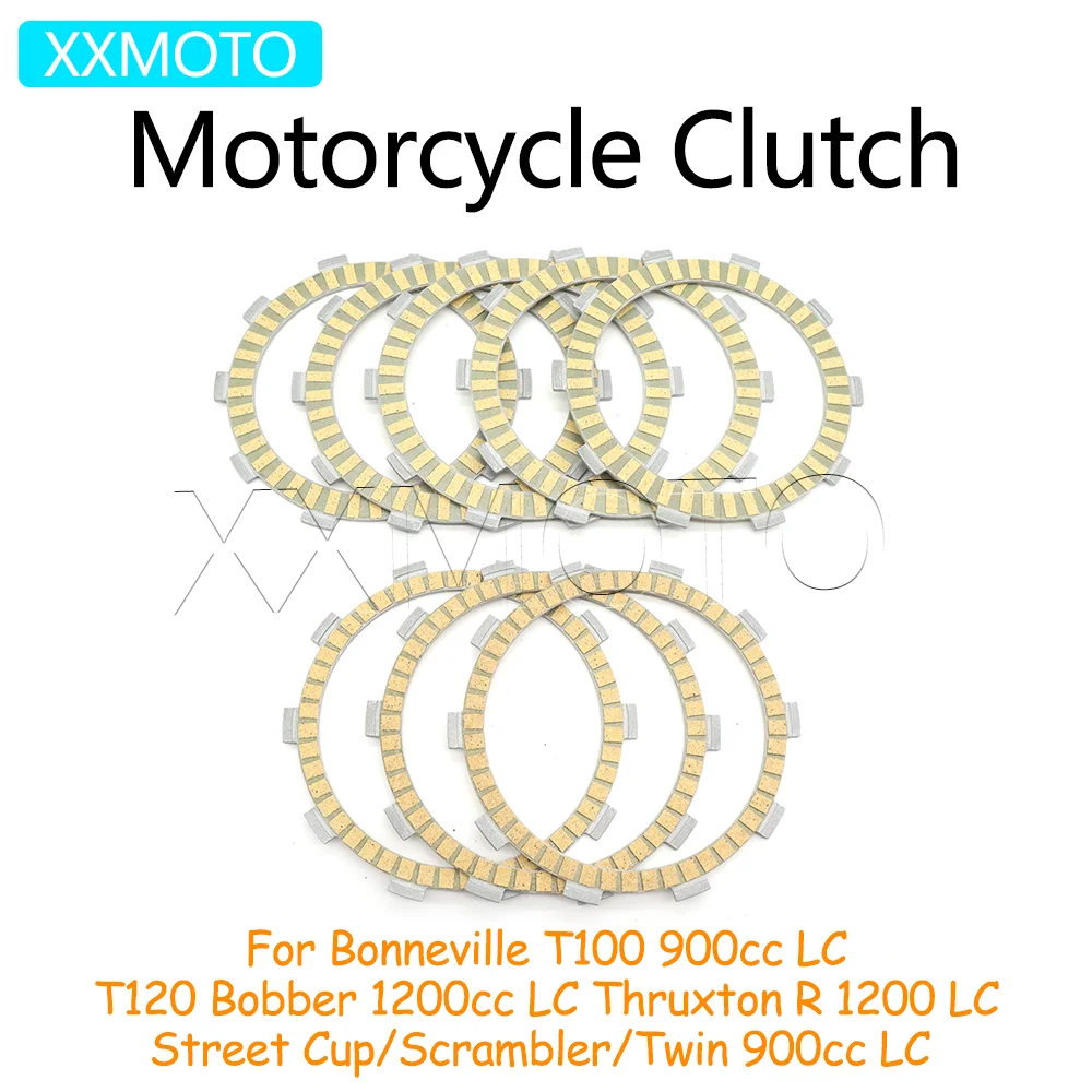 For Bonneville T100 T120 Bobber 1200cc Thruxton R 1200 LC Street Twin Cup Scrambler 900cc Motorcycle Clutch Plates Friction Kits