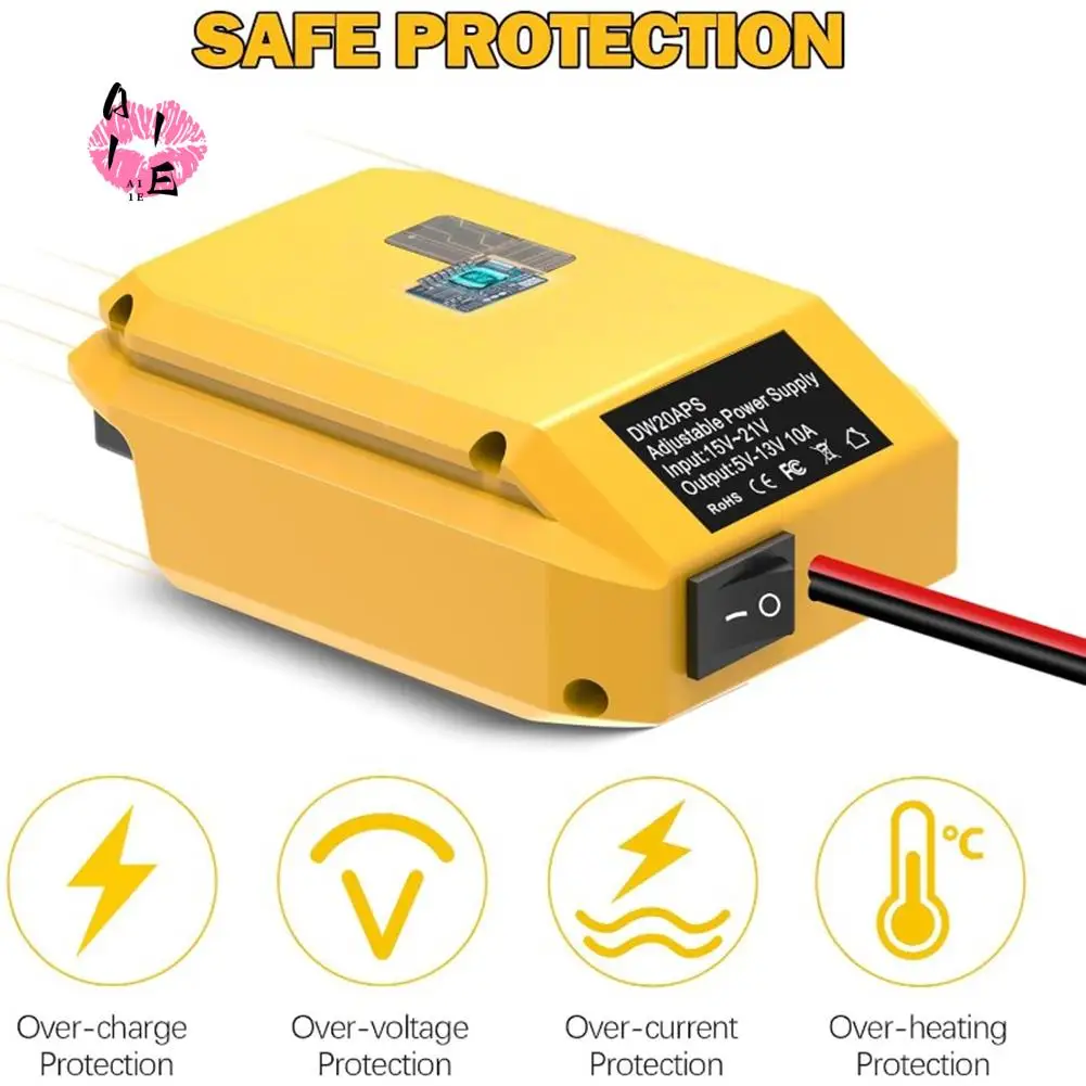 

Преобразователь напряжения A11E (18В в 12В) для 20В аккумуляторов с адаптером питания для автомобильных холодильников