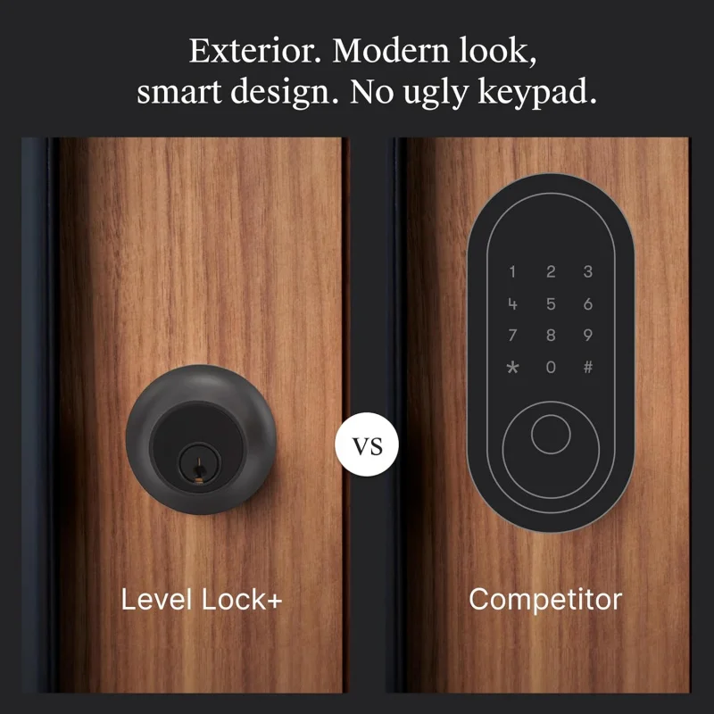 Lcvcl Lock+ (Matter) قفل ذكي - أصغر حجمًا في العالم، وأكثر تقدمًا على موضوع Deadbolt Plus Apple Home Key - بدون مفتاح وR #4