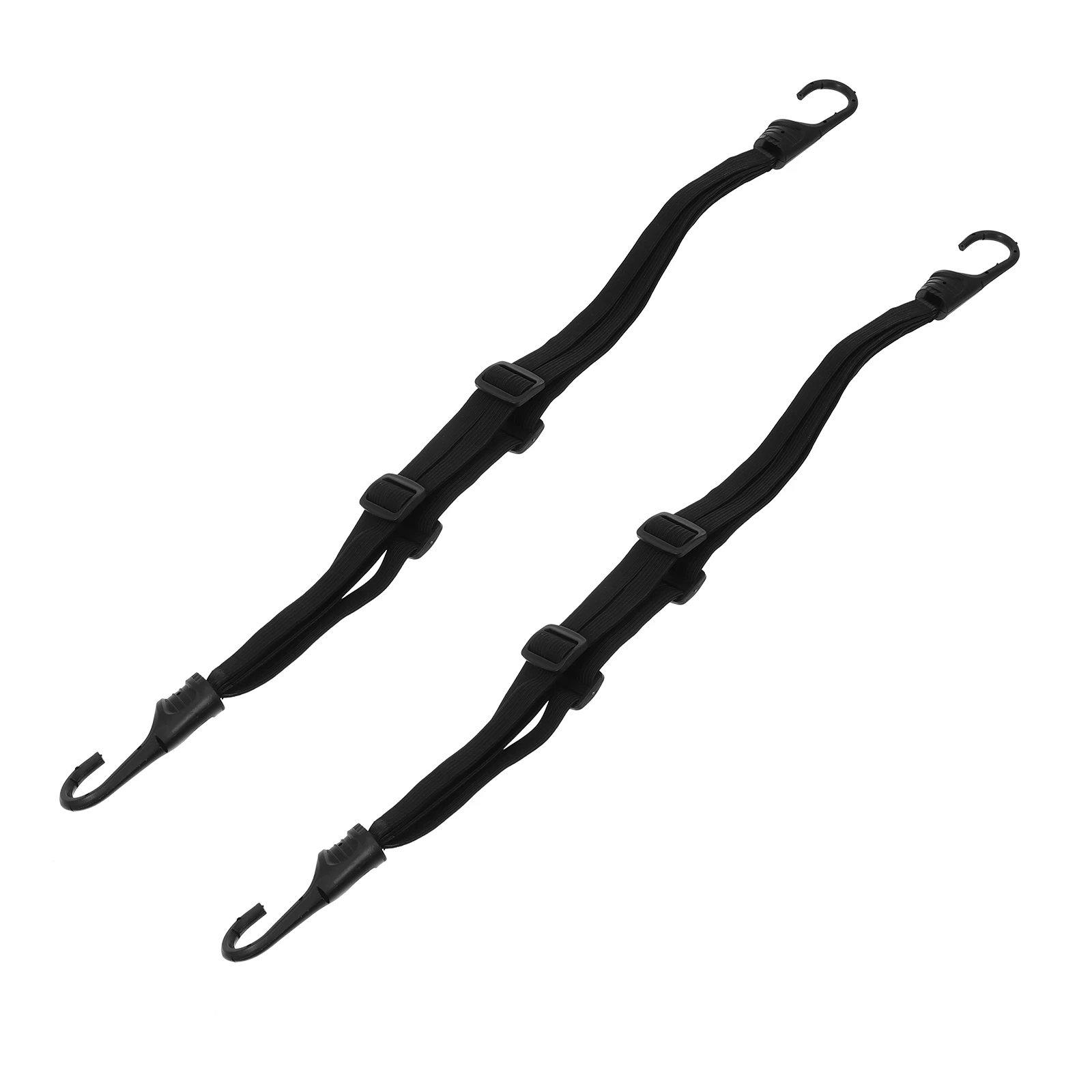

2pcs Elastic Rope Luggage Binding Strap Motorcycle Tie Down Durable Polyester Bungee Cord Car Trunk Cargo Transport