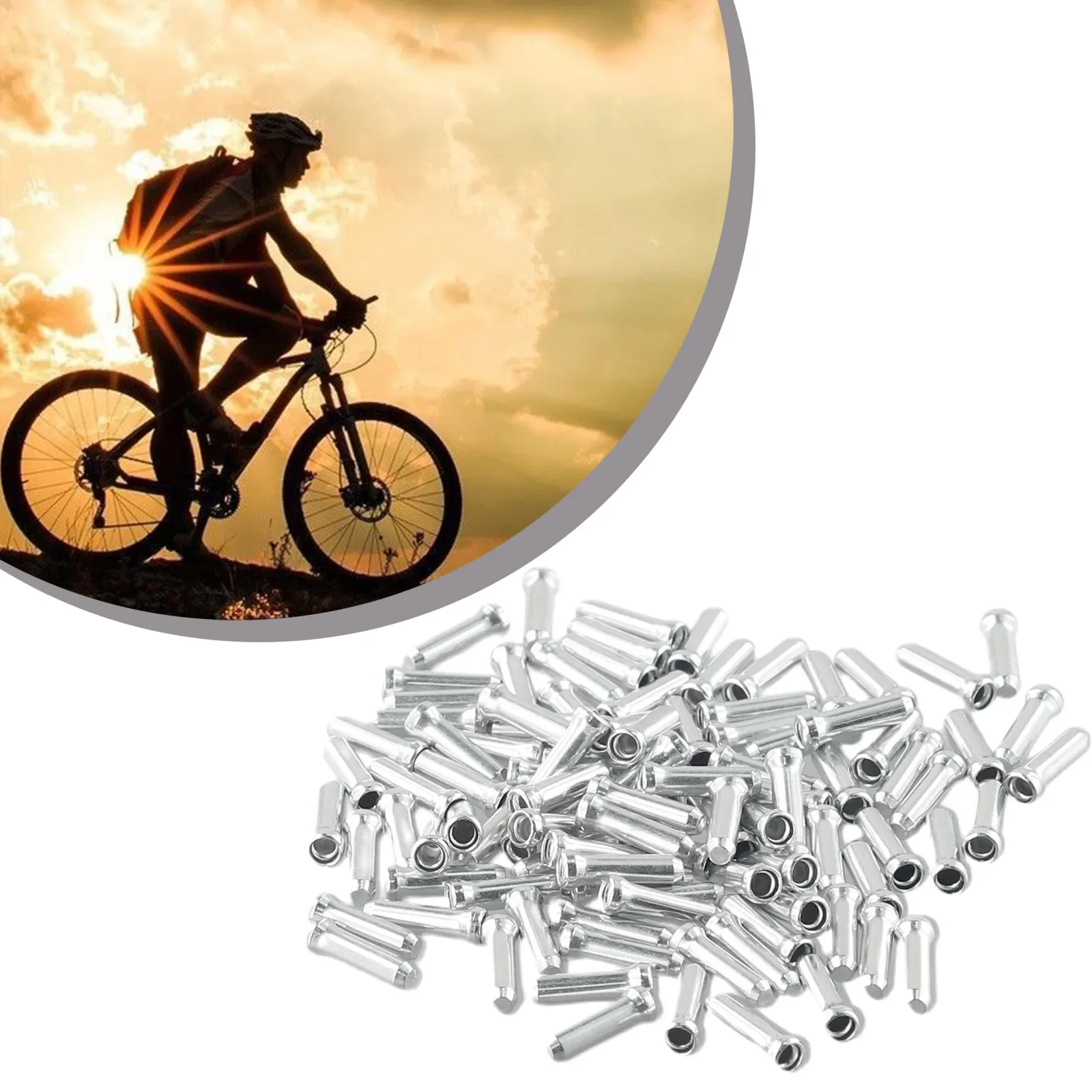 CAP CRIMPS BRAKE CABLE CRIMPS Parts Portable Replacement SHIFTER TIPS 100pcs BICYCLE INNER Accessories Bicycle