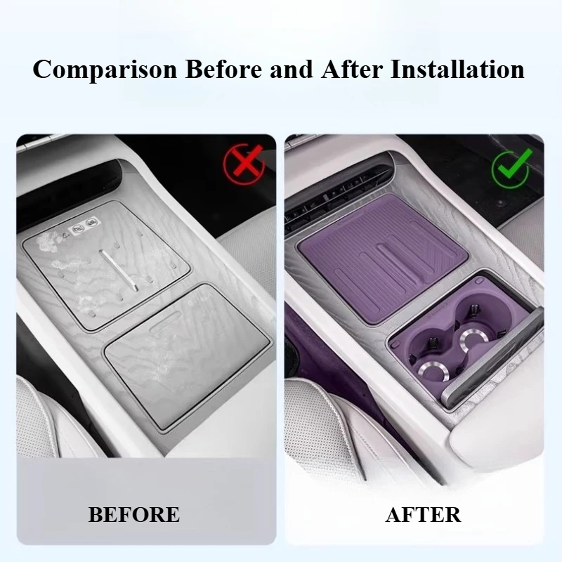 Car Interior Supplies Decorative Tools For Avatr 12 Wireless Charging Silicone Pad Central Control Non-slip Water Cup Cover