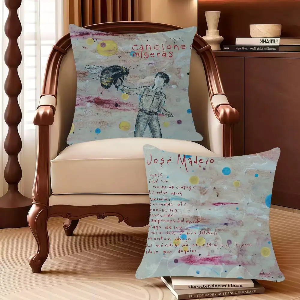 

Canciones Miseras J-Jose Madero Pillow Case Decor Protective Covers Comfortable soft for Sofa Living Room Home office