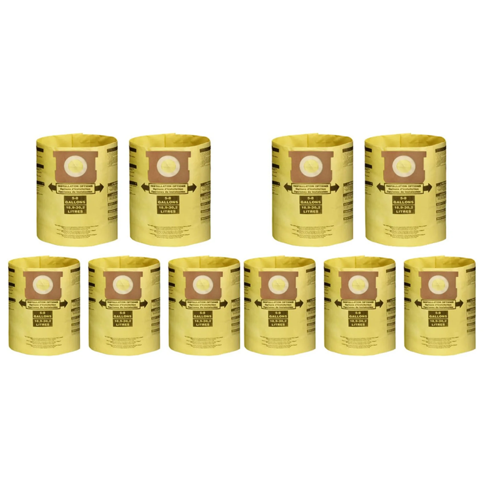 N95R 10 パック真空ダストフィルターバッグ 5-8 ガロンショップ Vac ウェットドライ掃除機、90661 906-61 9066100 90671 9067100 など用