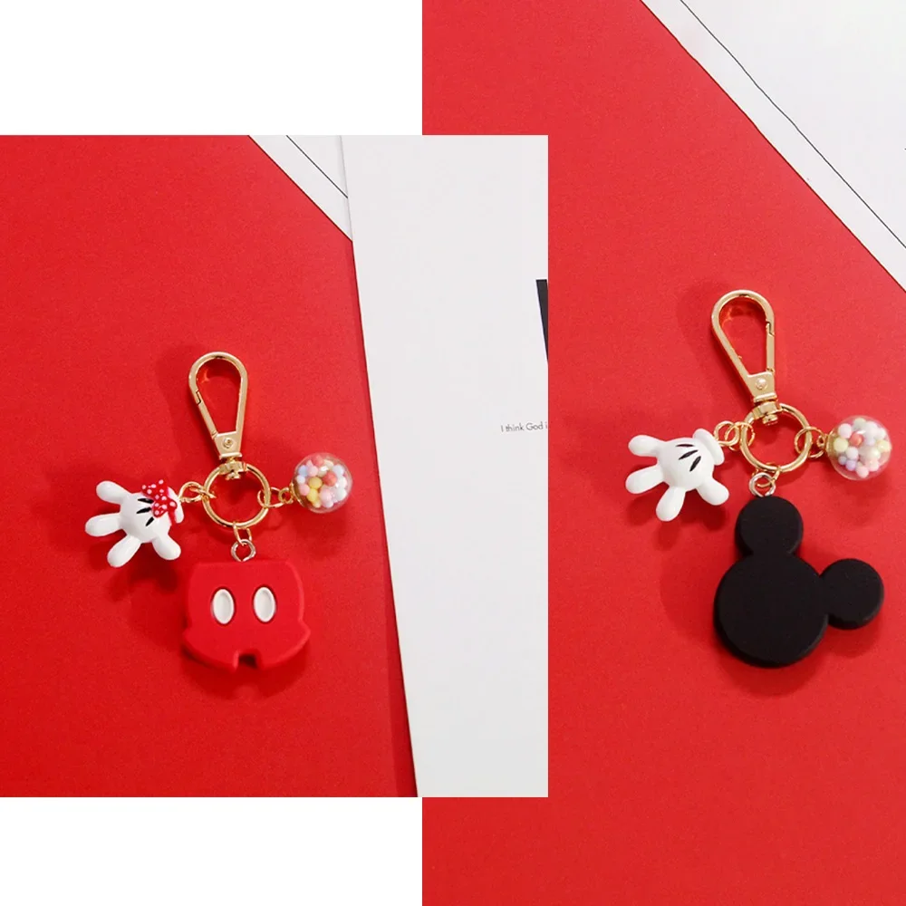 Disney-llavero de dibujos animados de Mickey periférico, accesorio de mochila colgante, herramienta de llave ordinaria, regalo para pareja y festivales, Kawaii