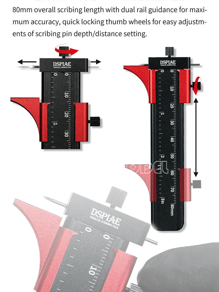 DSPIAE AT-PST Parallel scribing เครื่องมือและแกนอื่นๆเครื่องแกะสลัก PSP-01 พิเศษให้คะแนนเข็ม, ชุดทําเครื่องมืองานอดิเรก DIY