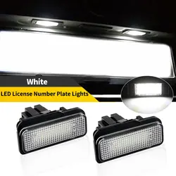 2PCS White LED License Number Plate Lamp For Mercedes Benz CLS-Class W219 W203 5D R171 2D W219 4D OEM# MA2038200556