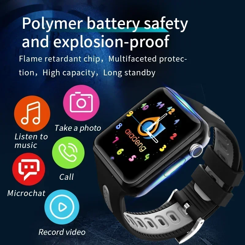 Smart GPS Tracer Location Bluetooth Watch with Camera Pedometer Remote Monitor Touch Screen Phone Wristwatch for Kids Student