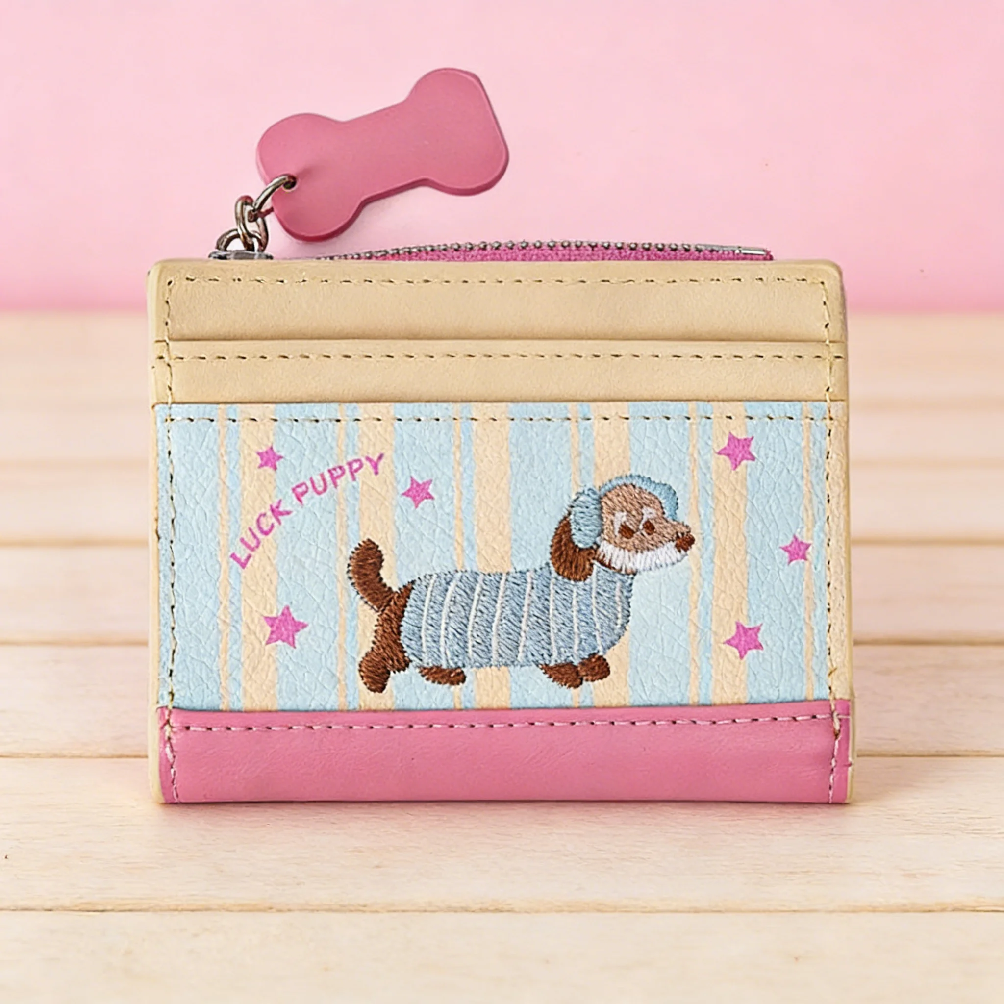 2026-new-fashionable-portable-ladies-wallet-sausage-dog-card-holder-coin-purse-document-organizer-high-aesthetic-value