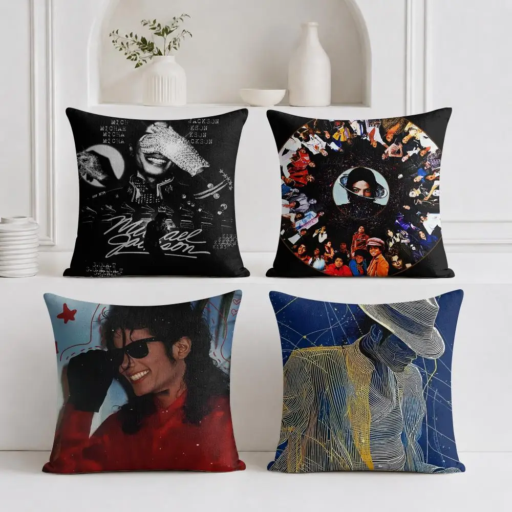 Michael Jackson8 Cushion Cover Plush Fabric Soft Double-Sided Printed Sofa Warm Winter Home Gift Pillow Cover