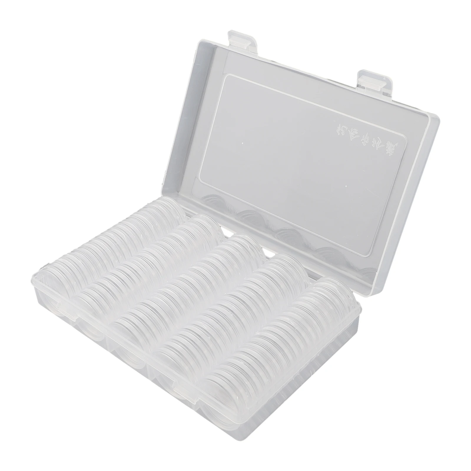 Caja de monedas transparente de 27mm, soporte redondo para monedas, cápsulas de almacenamiento de plástico, vitrinas, organizador, herramienta de recolección de monedas, 100 Uds.