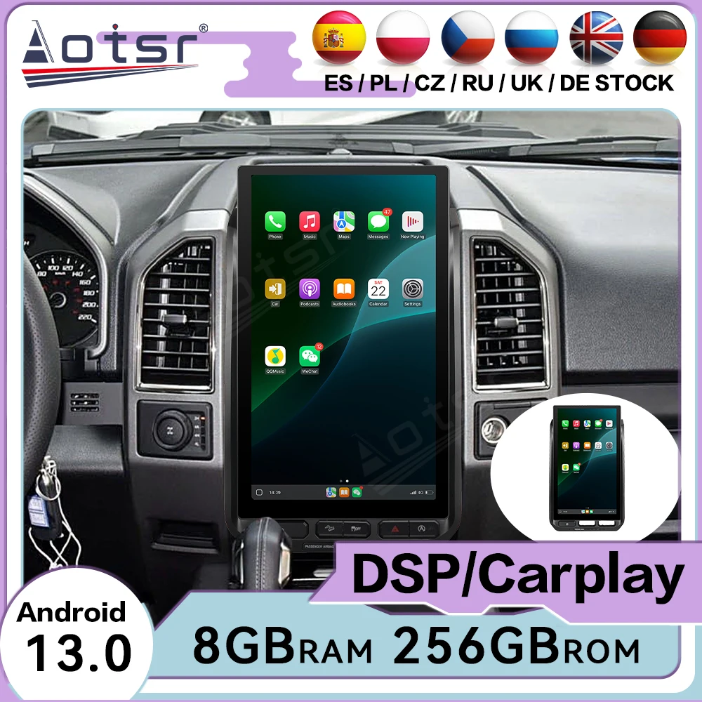 

15.6'' Android Auto Multimedia Car Radio For Ford F150 2015~2021 Car GPS Navigation Audio Stereo Receiver Head Unit Smart Screen