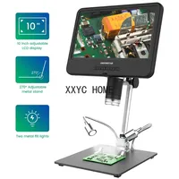 Andonstar AD210 AD209 Digital Microscope 12MP 1080P 10'' LCD Display 50-1600X Magnification Soldering Microscope with LED Lights