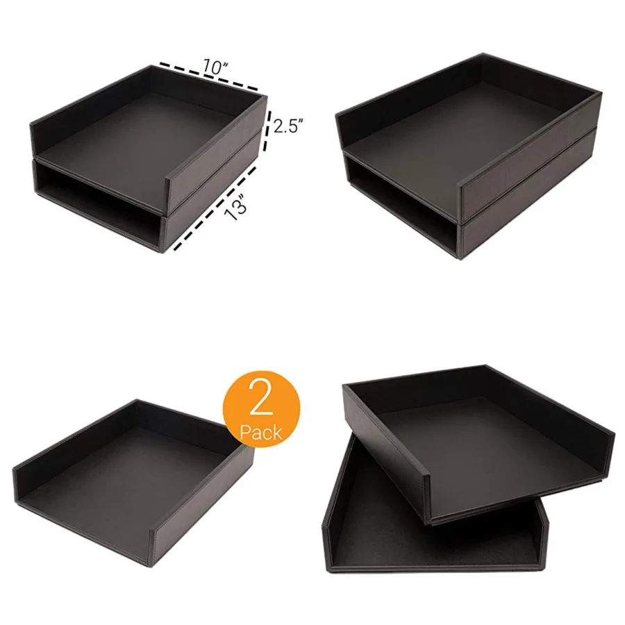 

Armory by Leatherette Desk Organizer Clutter Organizer for Home, Office, Personal, and Employee Files