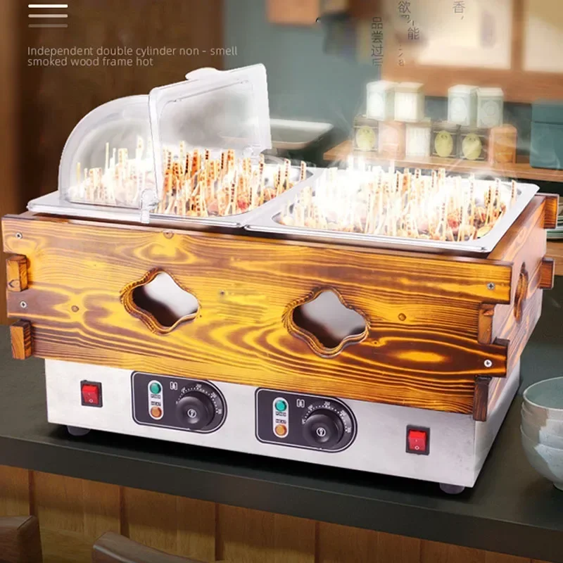 

Desktop 220v Oden Commercial Skewers Incense Oden Double Cylinder Kanto Boiling Machine
