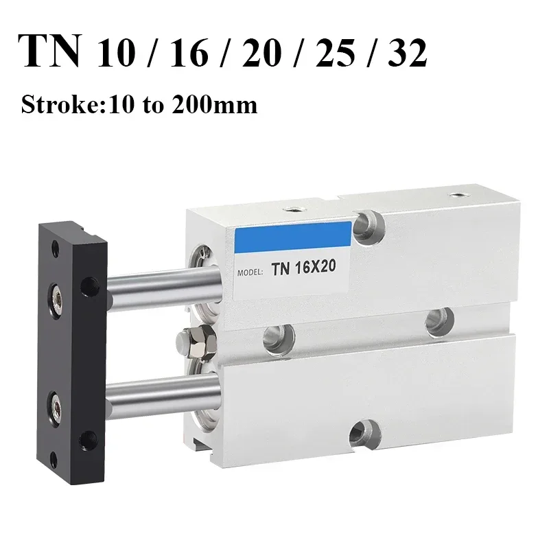 

Double Twin-Rod Pneumatic Cylinder TN 10 16 20 25 32mm Aluminum Alloy Stroke 30 40 50 60 80 100 150 200mm Air Cylinder