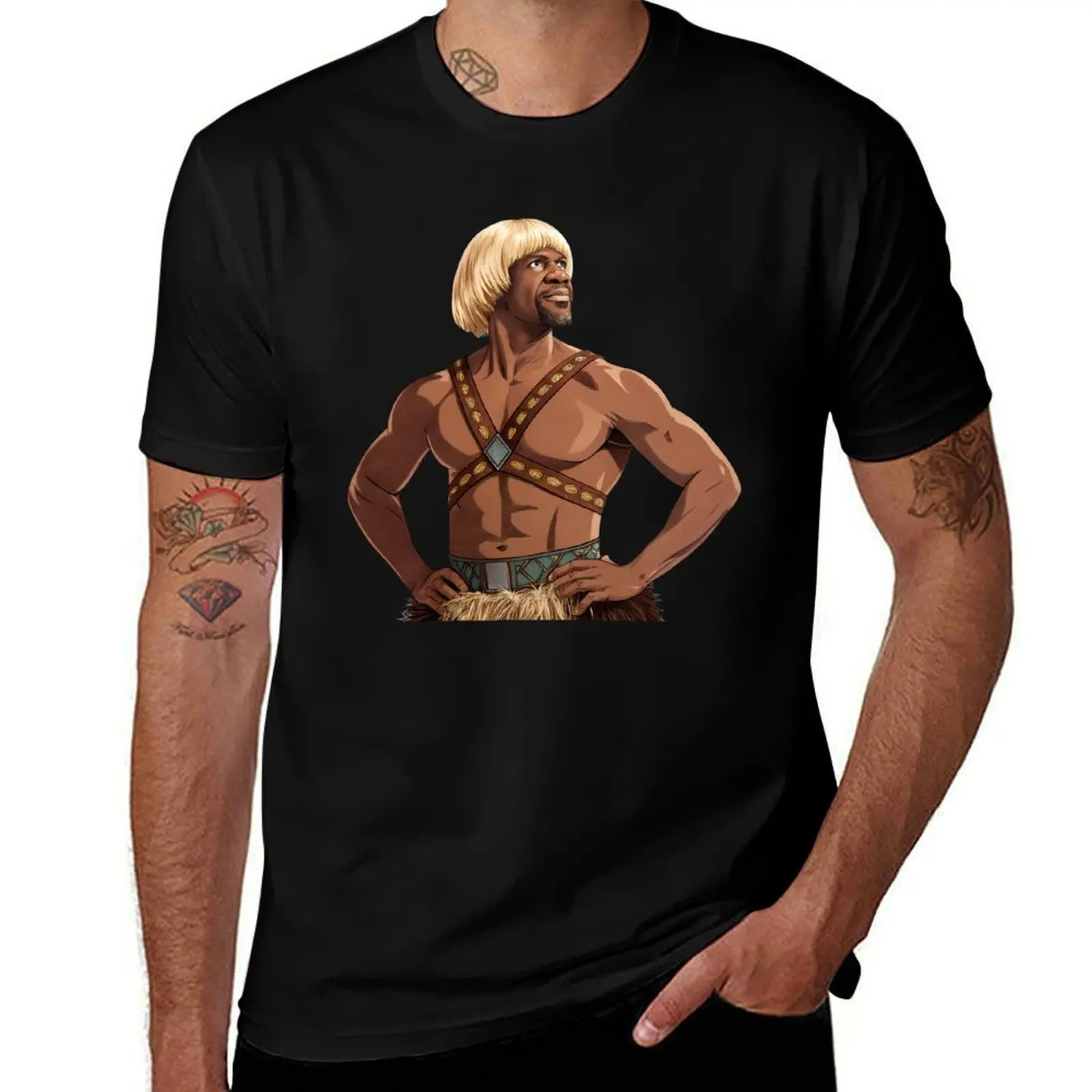 

Terry Crews as He-Man Full-Body Parody Tribute Vector Art T-Shirt custom shirt anime clothes topping anime anime shirts men