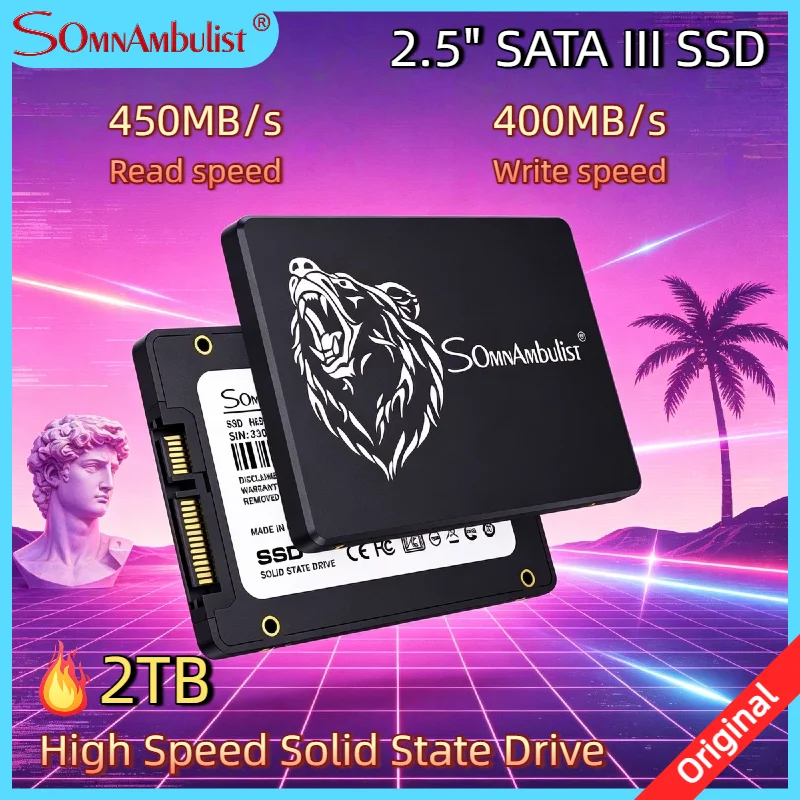 2.5 Polegada somnambulist sata3 ssd interno 128gb 240gb 256gb 480gb 512gb 960gb unidade de estado sólido capacidade múltipla para computador portátil