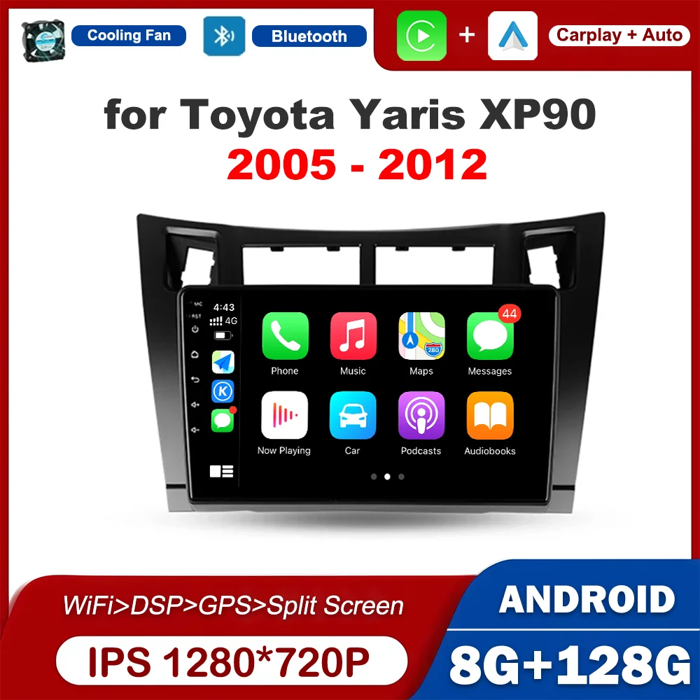 

9 '' for Toyota Yaris XP90 2005 - 2012 HD IPS Touch Screen Android Intelligent System Car Radio Multimedia Player GPS Navigation