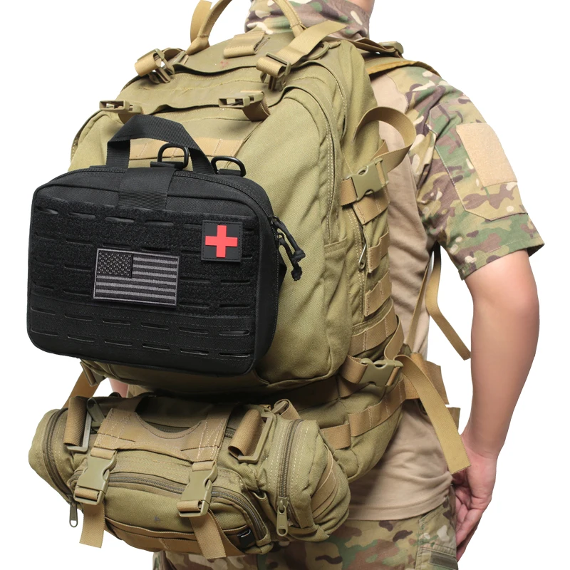 EHBO Pouch Grote Capaciteit Ifak Molle Emt Zakje Afneembare Quick Release Pouch Met Hoofdsteun Inclusief