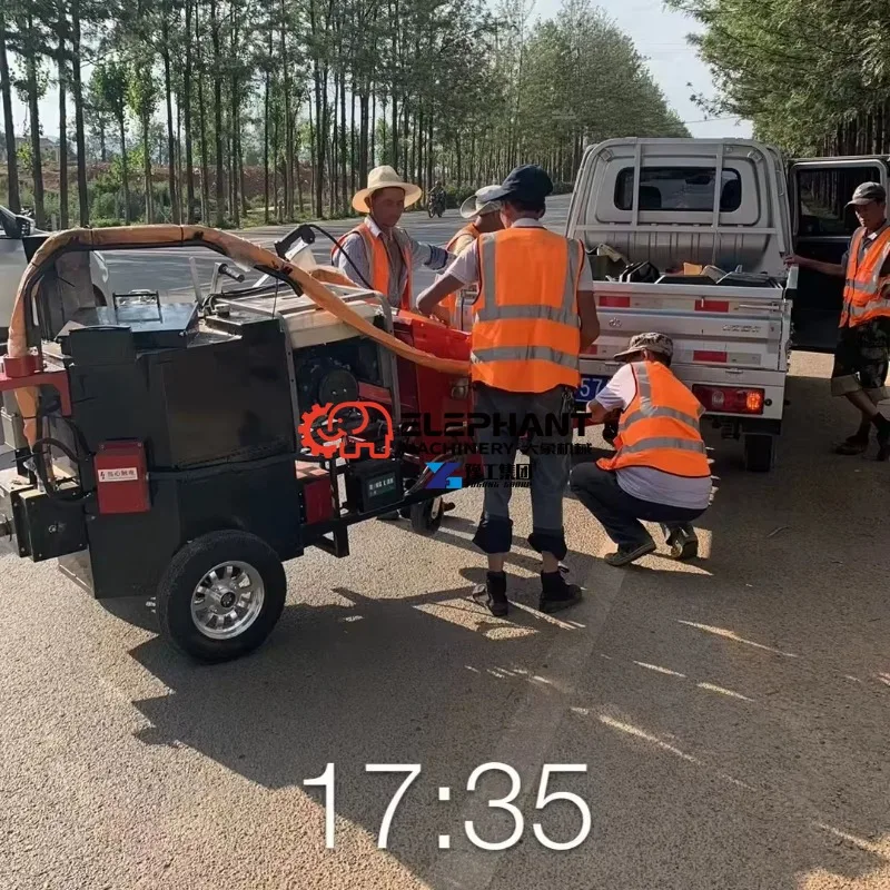 Hot Sale Trailer-type Bitumen Crack Sealing Machine with Draw Bar for Asphalt Road Pavement Joint Repair